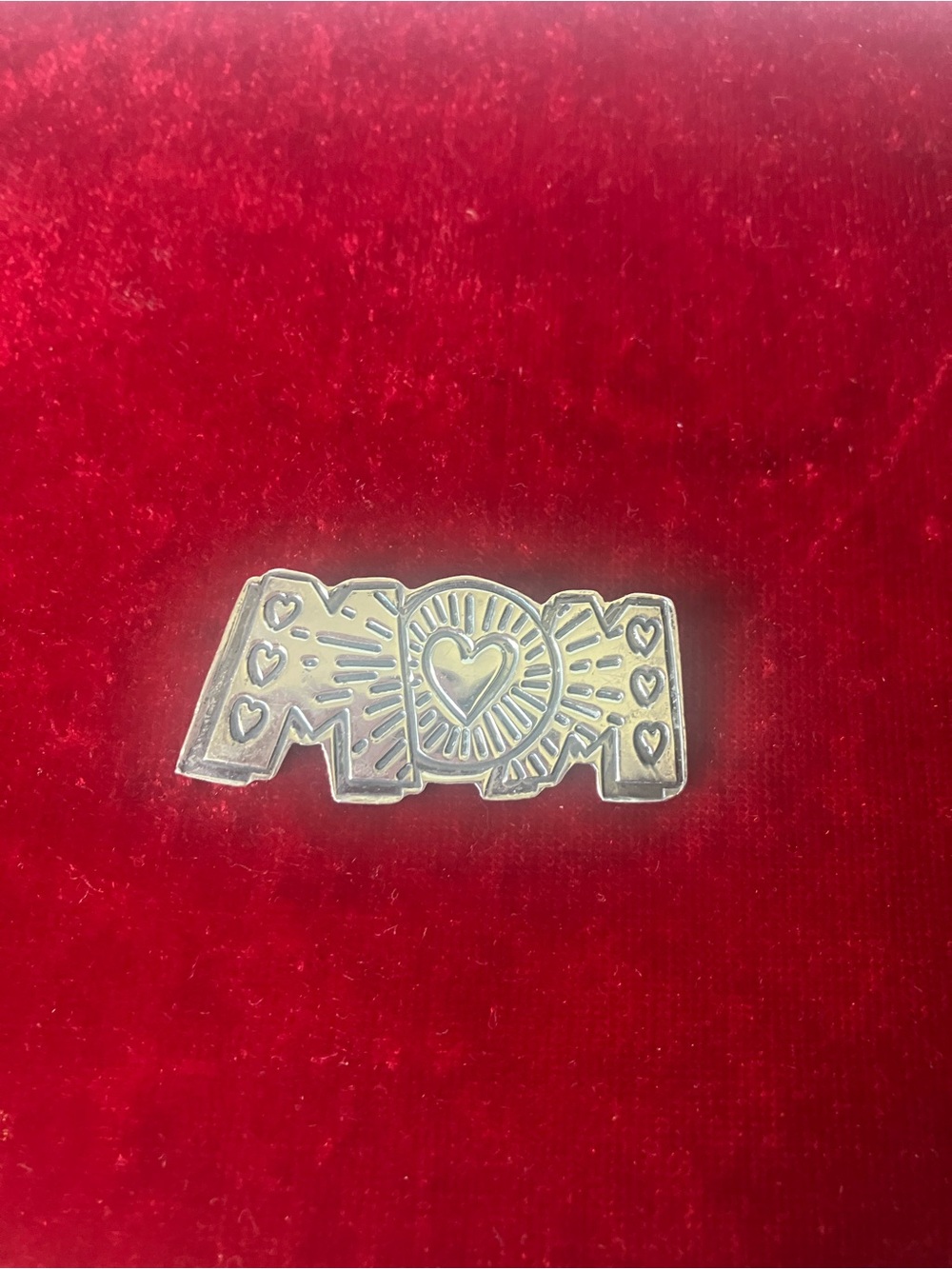 MOM EFS Mexico Sterling Silver Brooch Pin 10g Hearts